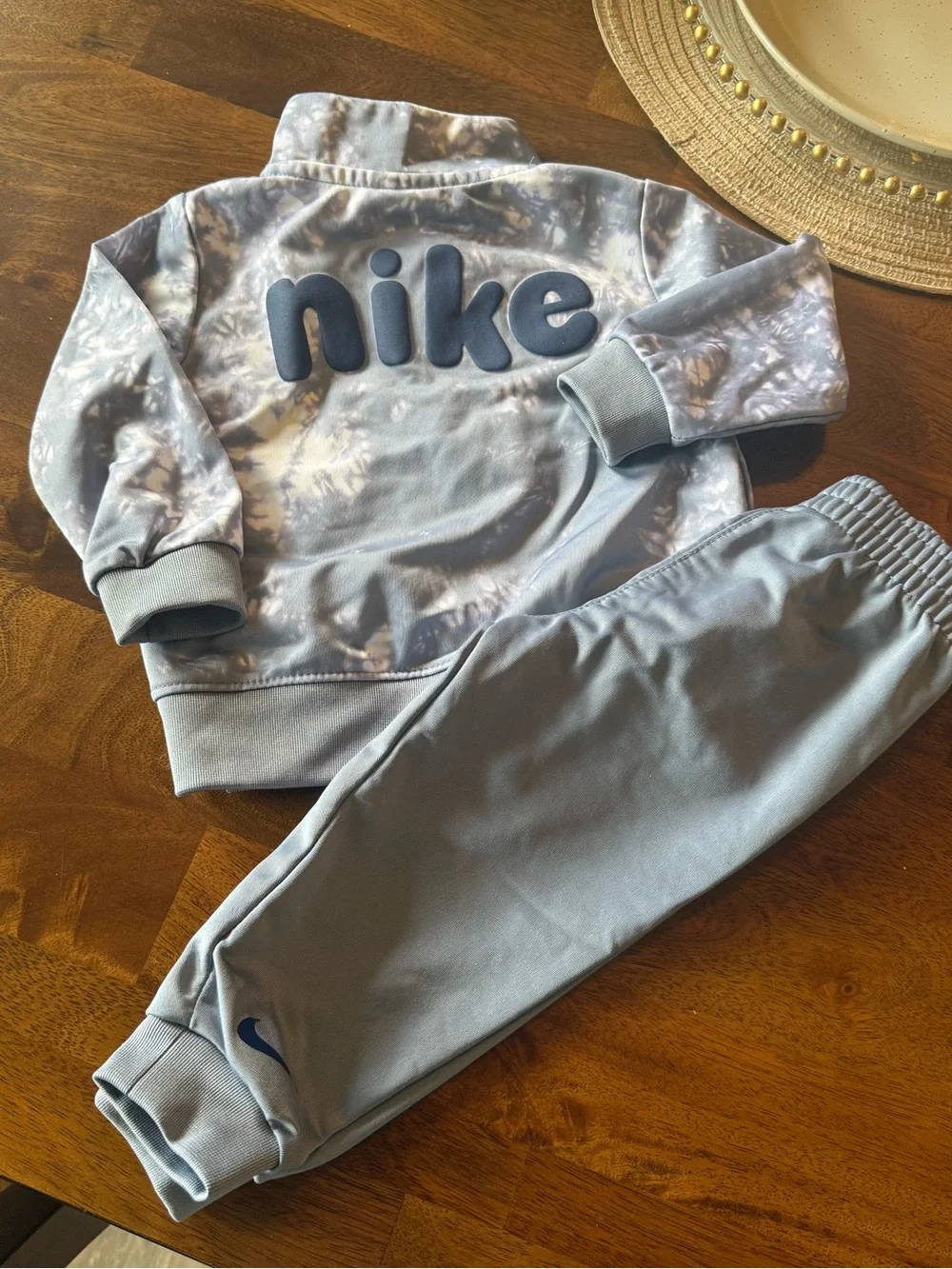 Nike Toddler Blue Tie-Dye Track Jacket & Pants Set 18 months